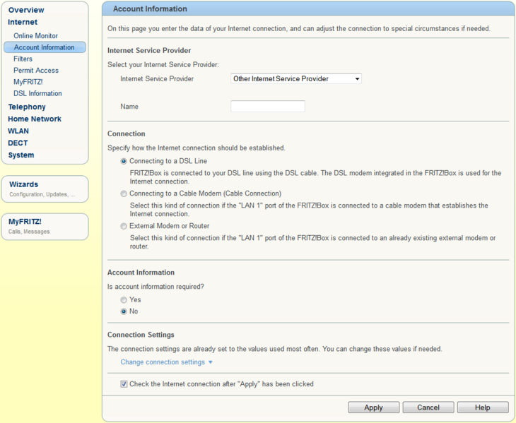 Hoe configureer ik ADSL en telefonie op FRITZ!Box Fon WLAN 7360